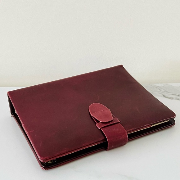 Dinoffer New York rare vintage calf leather agenda / planner / Notebook 3 rings - Picture 10 of 16
